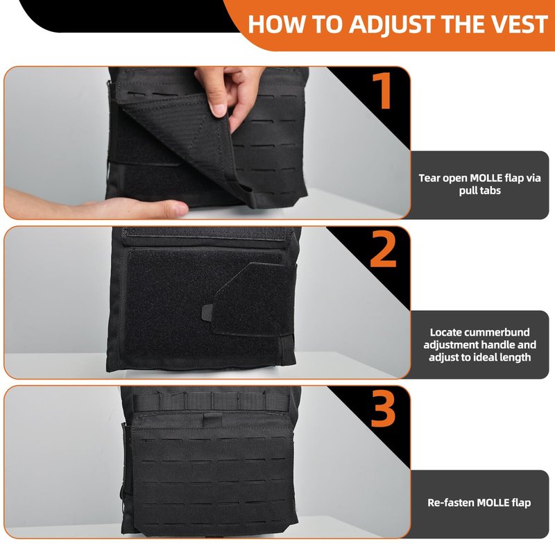SUMSEEK Weighted Vest for Men Adjustable Heavy Duty Training Vest with MOLLE System,Strength Training, Running and Workouts