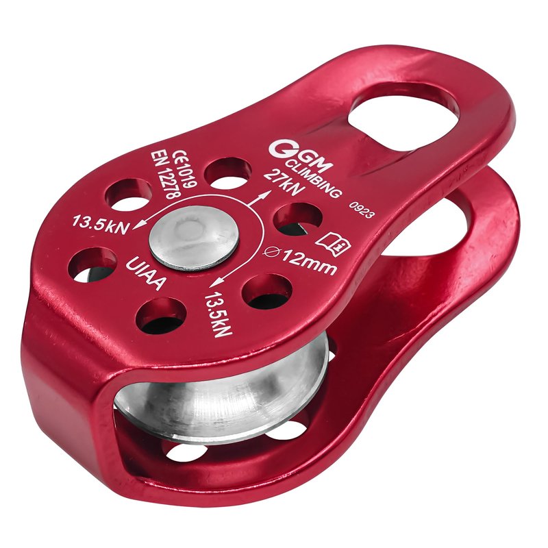 GM CLIMBING Fixed Micro Pulley 27kN CE UIAA Certified Slack Tender for Hitch Tending Pack of 2