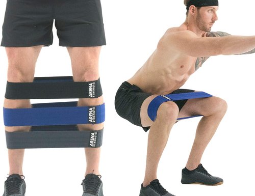 Arena Strength Fabric Booty Bands - Premium Resistance Bands for Legs and Butt | Includes Workout Guide & Carry Case