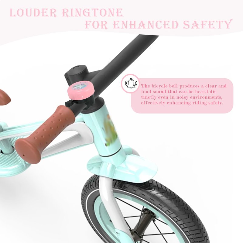 U-LIAN Cute Bike Bell for Kids Girls Boys Toddler, Bicycle Bell with Loud Crisp Clear Sound, Bike Accessories for Kids Durable Metal Bicycle Bells, Scooter, Tricycle and Trike Bells