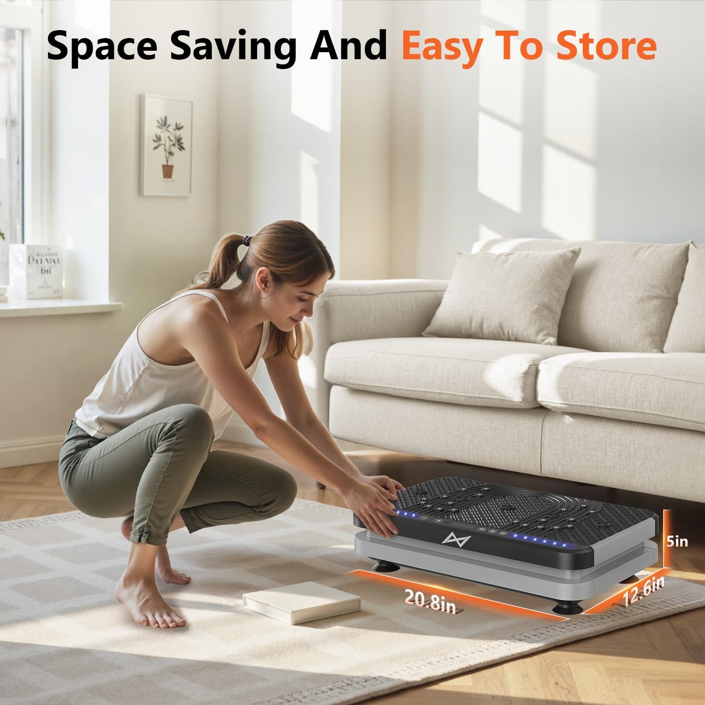 AXV Vibration Plate Fitness Platform Exercise Machine Vibrating Shaking Full Body Shaker Workout Vibrate Stand Shake Board Sport for Weight Loss Fat Burner for Gym Home Office