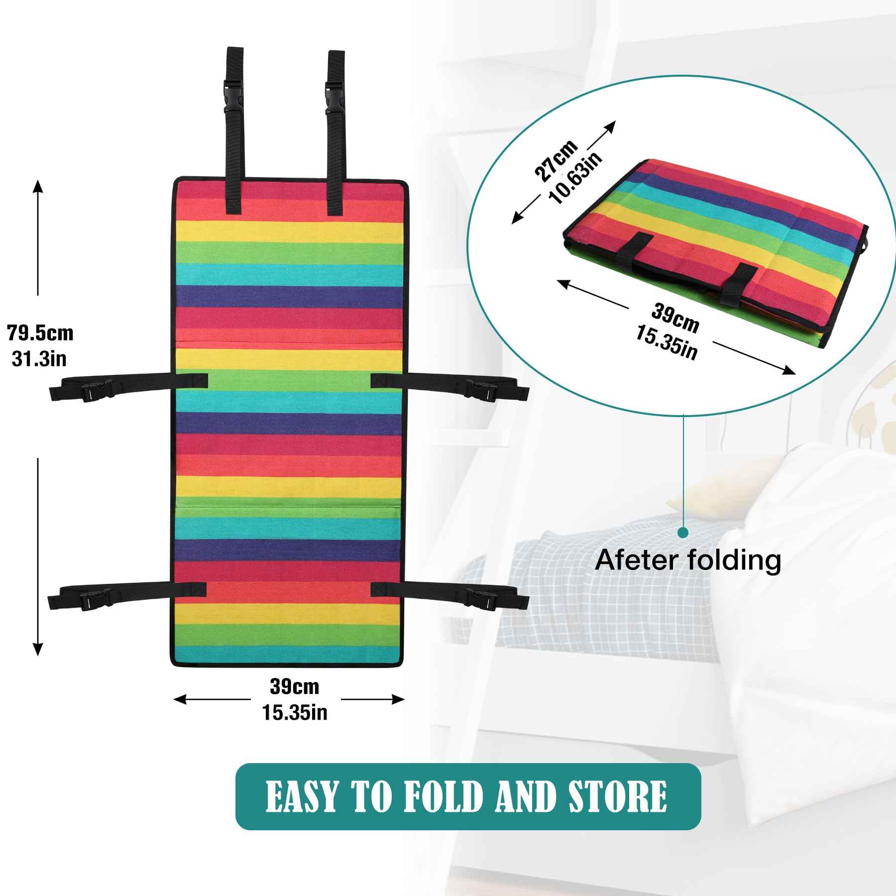 Vizava Bunk Bed Ladder Cover Safety Non-Toxic,Odorless 31x15in Bunk Bed Ladder Guard Pads for Kids Protector to Prevent Climbing Ladder Also Fit for Attic Stairs,Swimming Pool & Playground Ladder