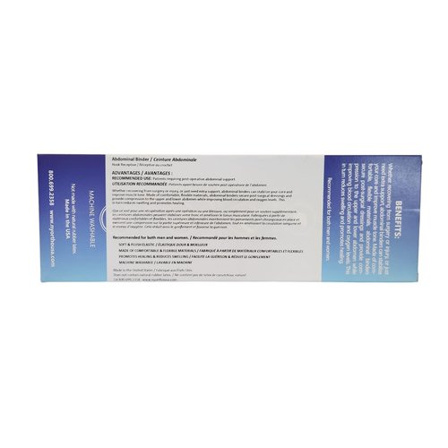 NYOrtho Bariatric Abdominal Binder,12-Inch Wide Elastic Belly Wrap for Plus-Size Men and Women,Post-Surgery Stomach Compression Garment for Hernia Surgery, Natural Birth, Abdominal Injuries