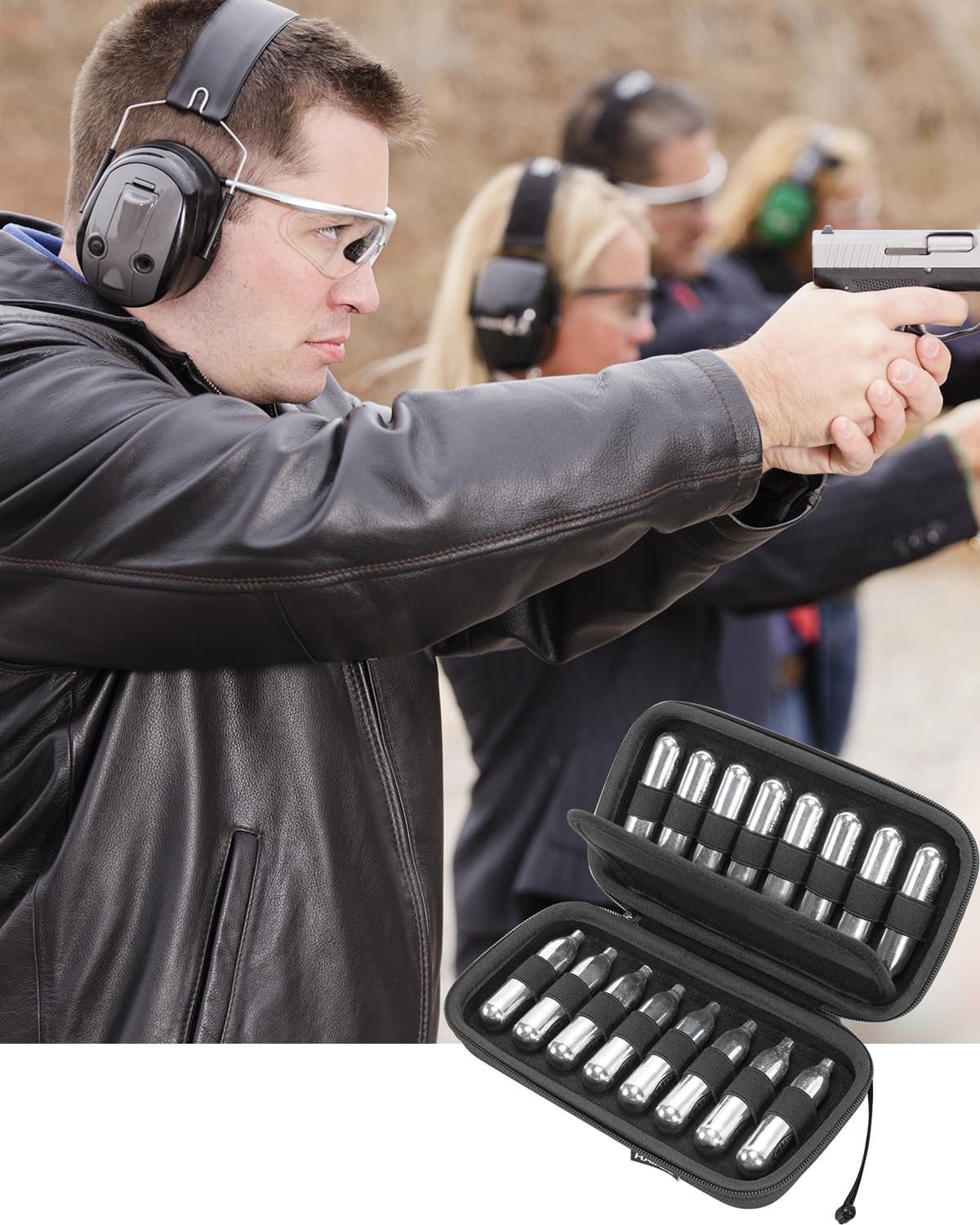 RAIACE CO2 Cartridges Storage Case - Compatible with Crosman & Umarex | Holds 12g & 8g Cartridges