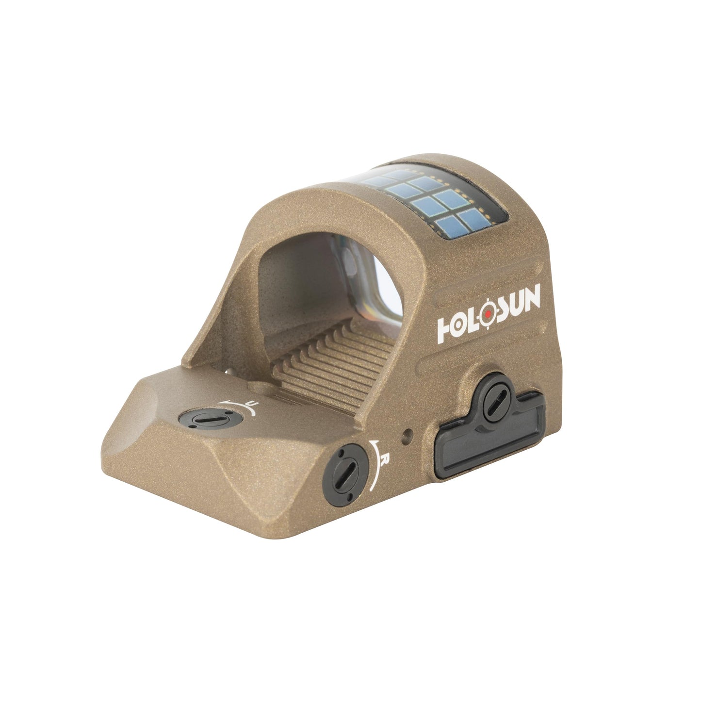 HOLOSUN HS507C-X2-BB Red 2 MOA Dot & 32 MOA Circle Open Reflex Pistol Sight - Shake-Awake Solar Failsafe Parallax-Free, Sight for Full-Sized Handguns – Burnt Bronze - Multi-Reticle Red Dot