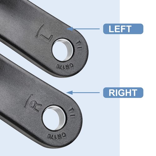 E-Mangue Bicycle Crank Arm 2 Pack, Aluminum Alloy Crank Set for Bafang BBS Mid Motor BBS01 BBS02 BBSHD Electric Bicycle Conversion Kit 170mm