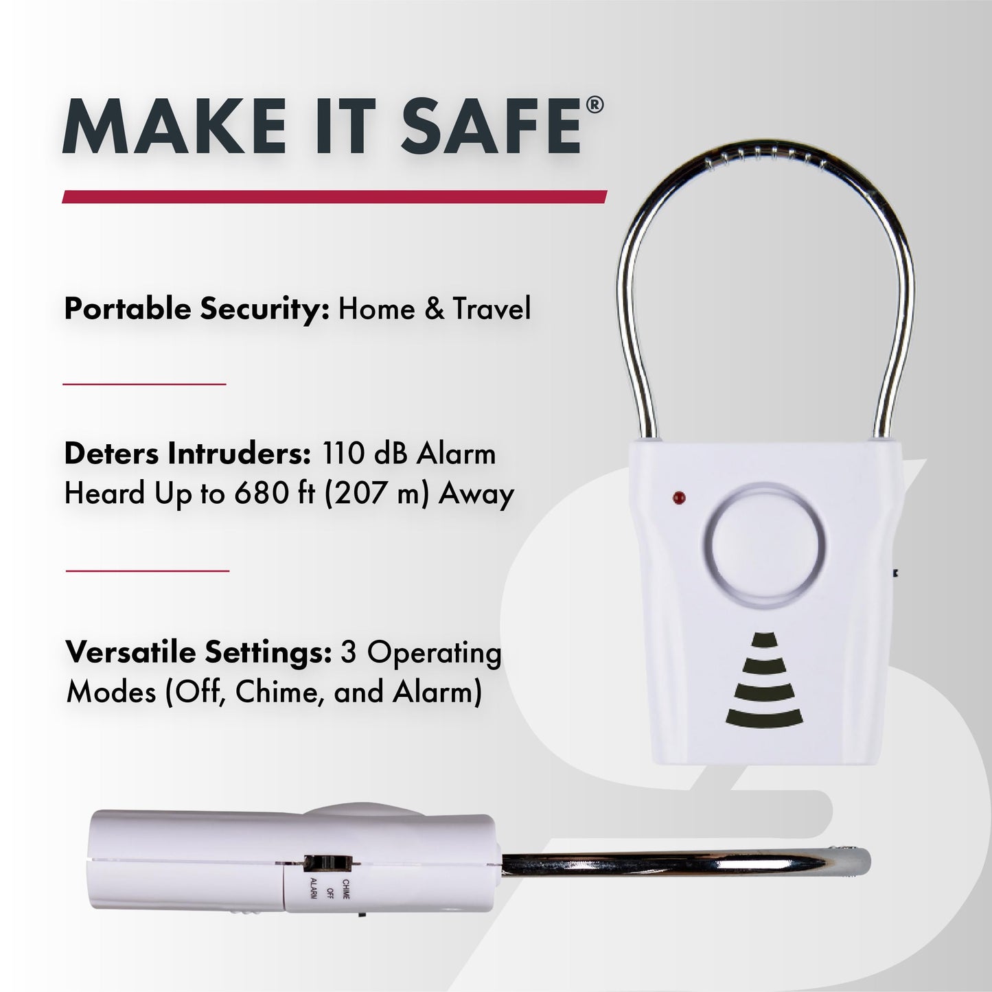SABRE 110dB Door Handle Alarm
