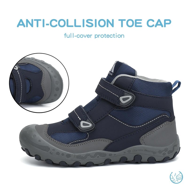 Mishansha Boys Hiking Boots Kids Hiking Shoes Girls Outdoor Adventure Trekking Shoes Anti-Skid Sneakers Durable Comfortable Blue/Dark Blue/Gray 1 little_kid