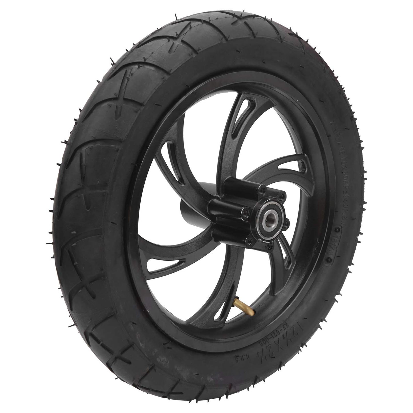 12in Electric Scooter Wheel, Scooter Tire with Wheel Hub Rubber Tyre Replacement 12 1/2X2 1/4