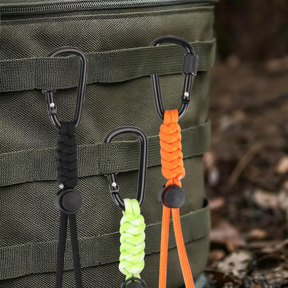 2pcs Paracord Keychain Lanyard with Aluminum Alloy Clip, Small Accessories Organizer for Daily Use, Travel and Outdoor