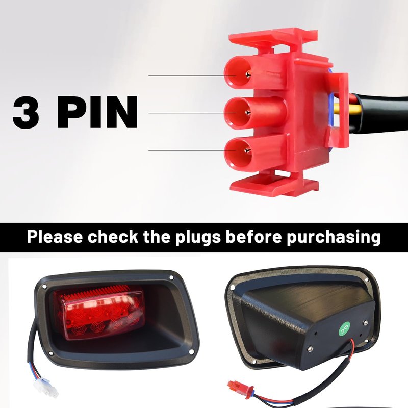 Orle Oko Golf Cart TXT LED Tail Light Kit Compatible with EZGO TXT Led Light 1996-2013 Gas and Electric Rear Replace 12V Light Kit Assembly For EZGO TXT Gas and Electric
