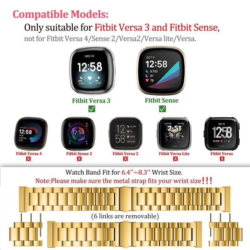 ZPJPPLX for Fitbit Versa 3 and Fitbit Sense Metal Quick Release Straps,Stainless Steel Band with Soft TPU Full Cover Protective Cases for Women Men,Gold