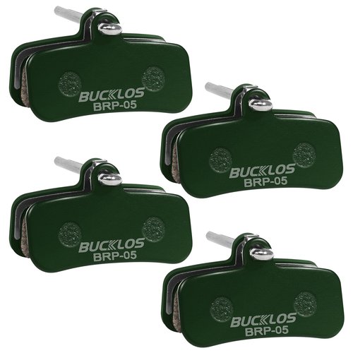 BUCKLOS Bike Disc Brake Pads - Bicycle Disk 4 Piston Pads for Shimano D02S D03S Saint Deore XT XTR SLX Zee/Tektro/TRP for Mountain Bike/Road Bike/Ebike/MTB(Ceramic)