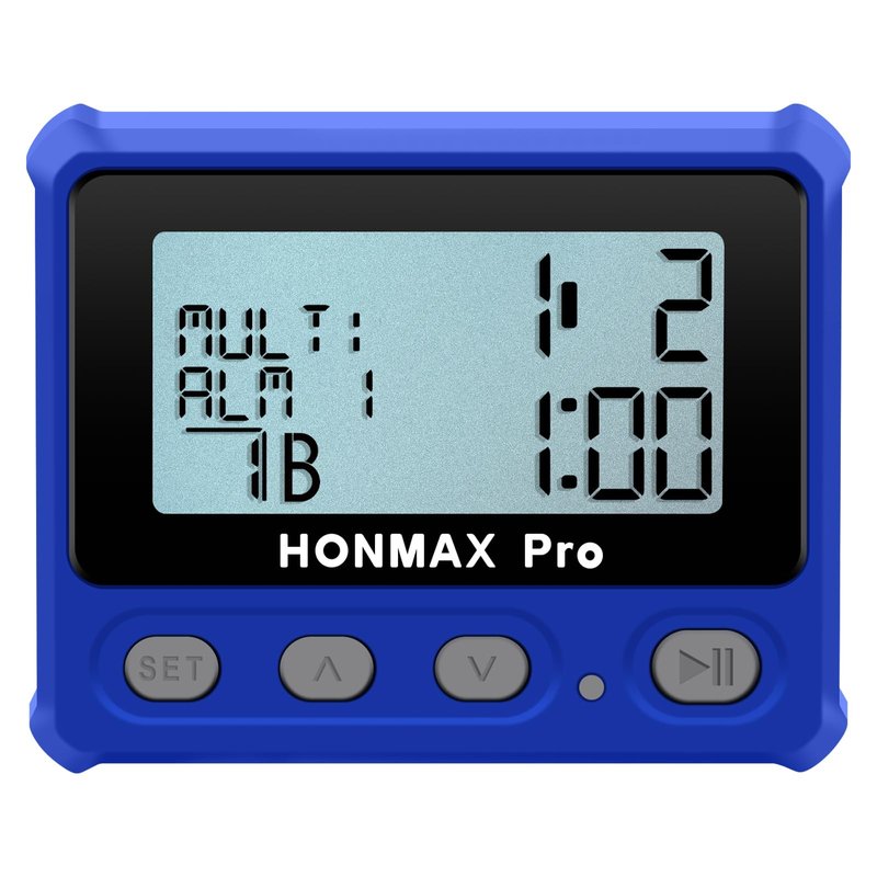 HONMAX 8100 Professional Interval Timer and Stopwatch, Backlight, USB-C Charged, Clock (Blue)