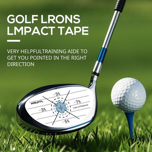 HRUIYL Golf Impact Tape 360 PCS – Swing Training Aid Stickers for Golf Clubs, Instant Sweet Spot Feedback, Easy Apply & Remove, Practice Tool for Drivers & Irons