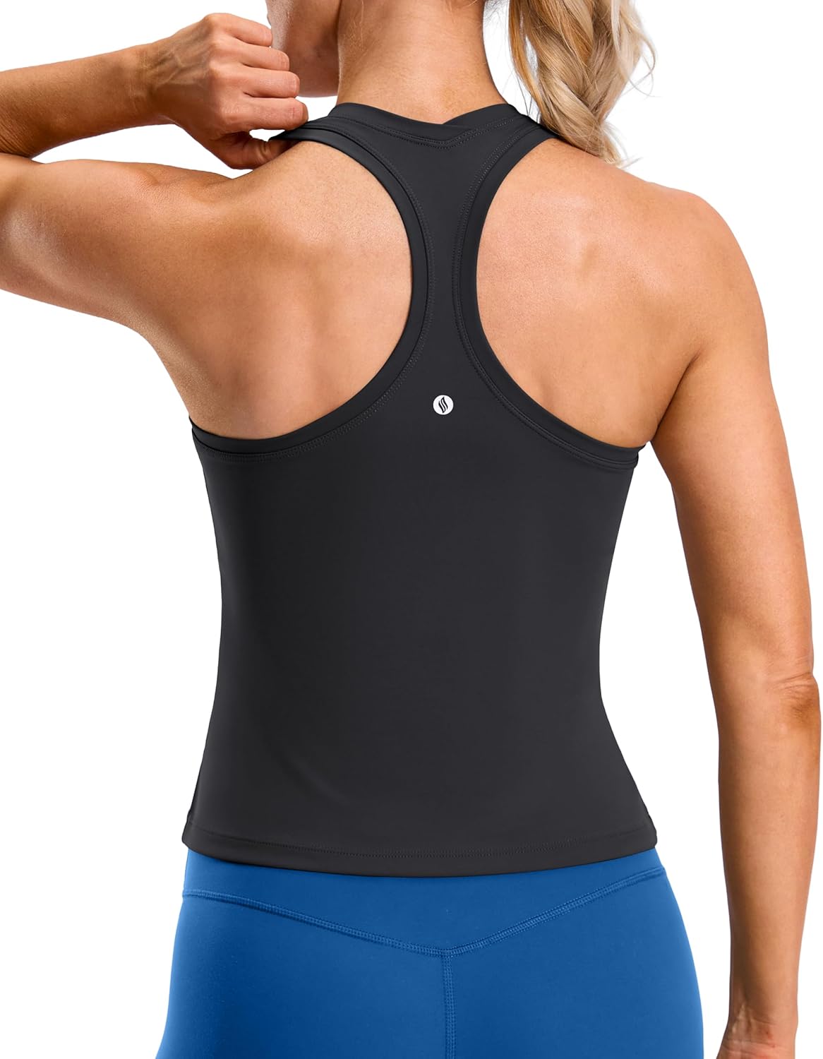 SANTINY Women's Workout Tank Tops - Racerback Athletic Shirts for Yoga, Gym & Running | Sleeveless Scoop Neck