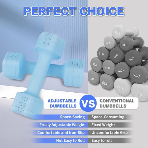 HXD-ERGO Adjustable Dumbbell Set - 15 in 1 Quick Change Weights, 55/110 LBS, Anti-Slip Grip for Home Gym