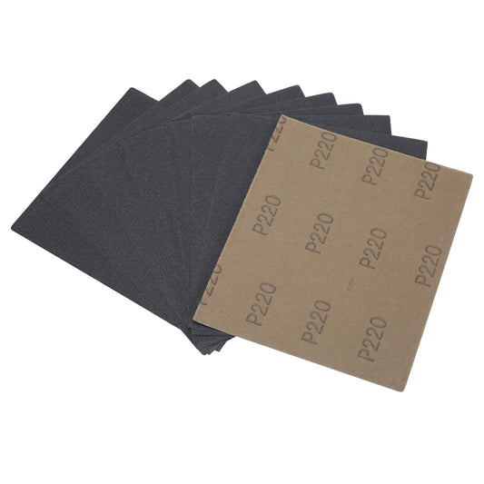 MAXMAN 1/4 Sheet Sandpaper Sheets, 30Pcs 220 Grit Sandpaper, 4.5" x 5.5" Size Wet Dry Silicon Carbide, Palm Sander Sanding Pads, Latex Paper Backing, Sand Paper for Wood Furniture, Automotive, Metal