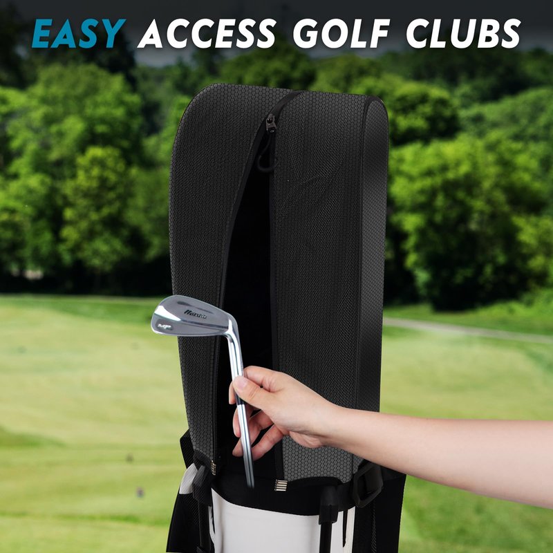 RVRAYS Golf Bag Rain Cover, Golf Club Protector, Waterproof Rain and Dust Covers, Easy Access Adjustable Golf Bag Rain Hood Cover,Garage Storage Honeycomb Rainproof Material