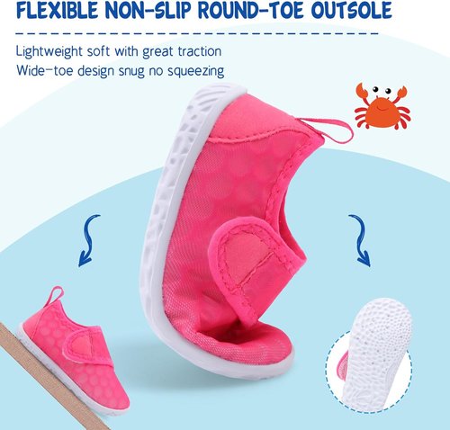 LeIsfIt Toddler Water Shoes - Breathable Quick-Dry Aqua Socks for Beach & Pool | Kids' Swim Shoes