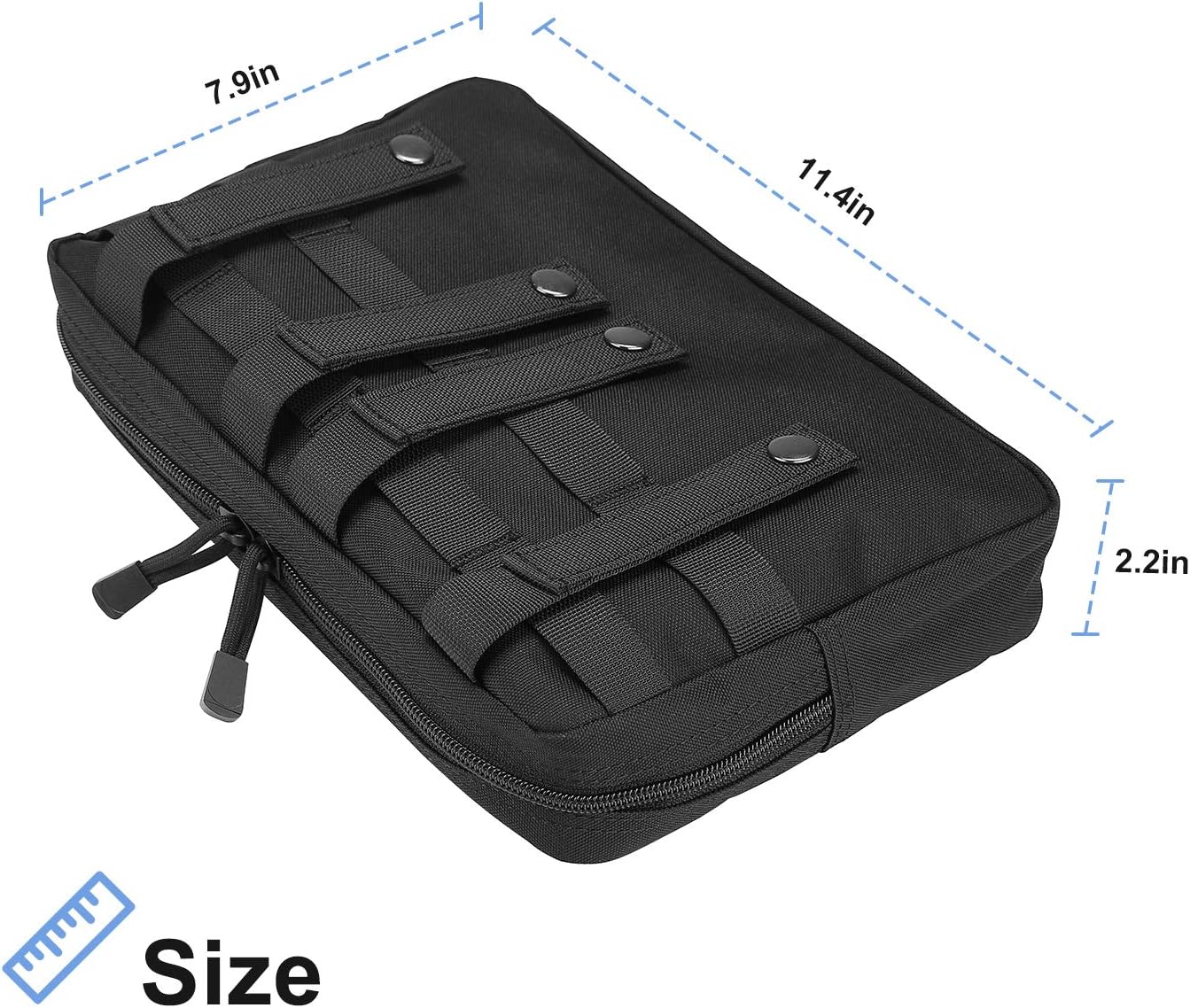 ProCase Tactical MOLLE Pouch - Multi-Purpose Utility Gear Bag for Outdoor Activities | Black