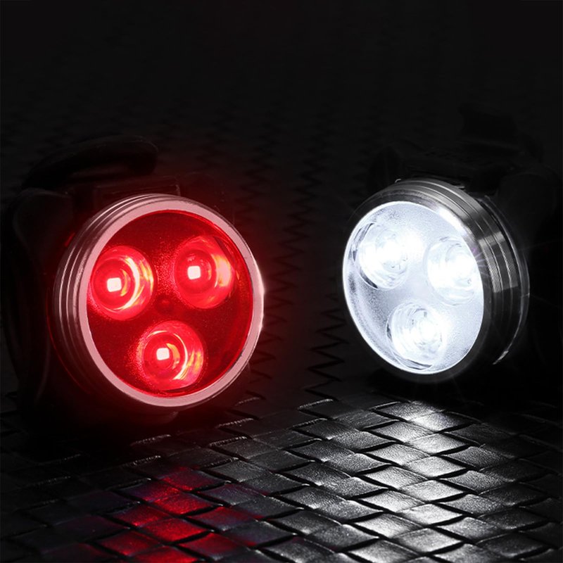 NUZYZ 2pcs USB Rechargeable Bike Light, Waterproof Super Bike Lights for Night Riding 4 Light Mode Options Mountain Bike Headlight LED Lamp Bicycle Accessories