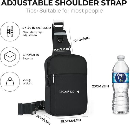 BROADREAM Mini Sling Bag - Waterproof RFID Crossbody Backpack for Hiking & Travel | Unisex Design