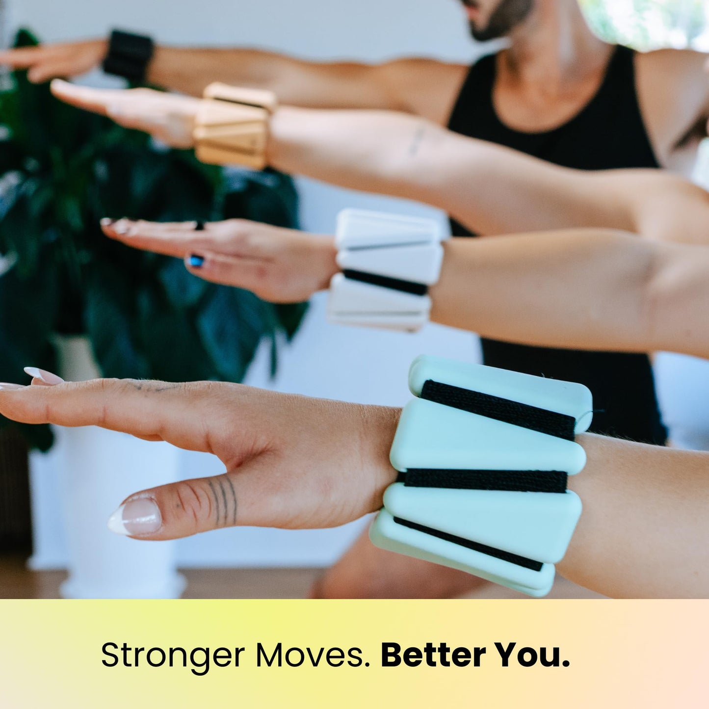 OmWeights - Wrist and Ankle Weights for Women and Men | Elevate Your Workouts With Weighed Bangles | Cardio, Yoga, and Pilates Ankle Weights For Women and Men | Adjustable Leg and Arm Weights 1lb Each (Rosewood)