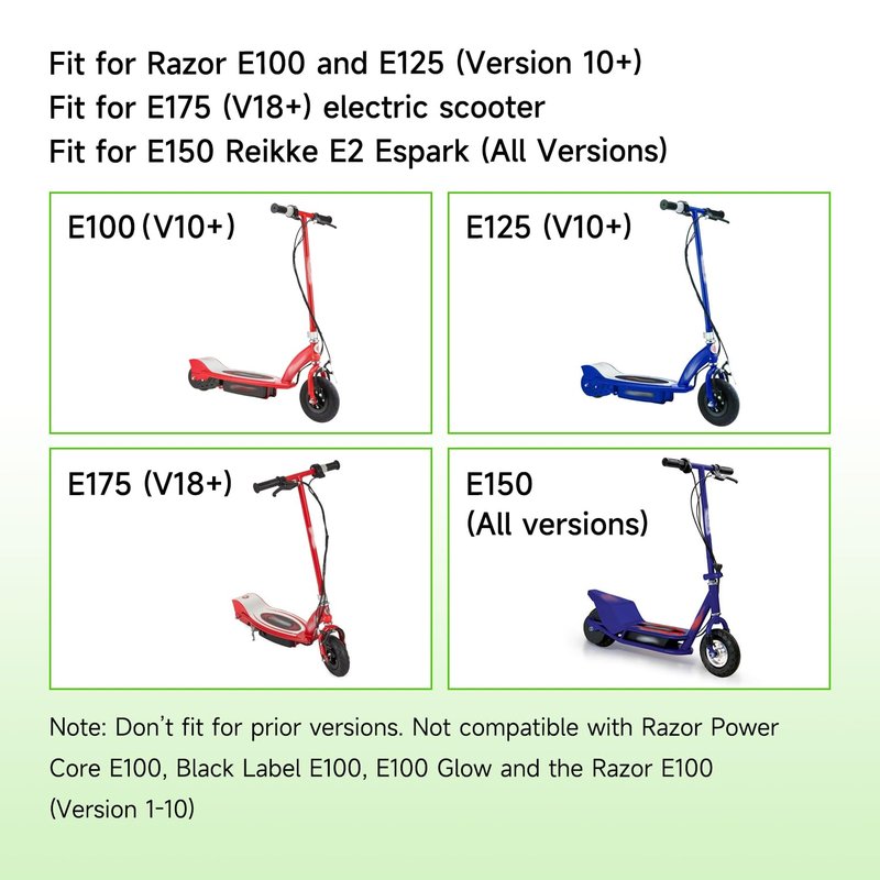 XIKOBY E100 Controller Replacement for Razor E100 E125 (V10+) E175 (V18+) Electric Scooter, Control Module and Handlebar Grips for E150 Part ZK2400-DP-LD-ROHS ZK2400-DP-FS-ROHS