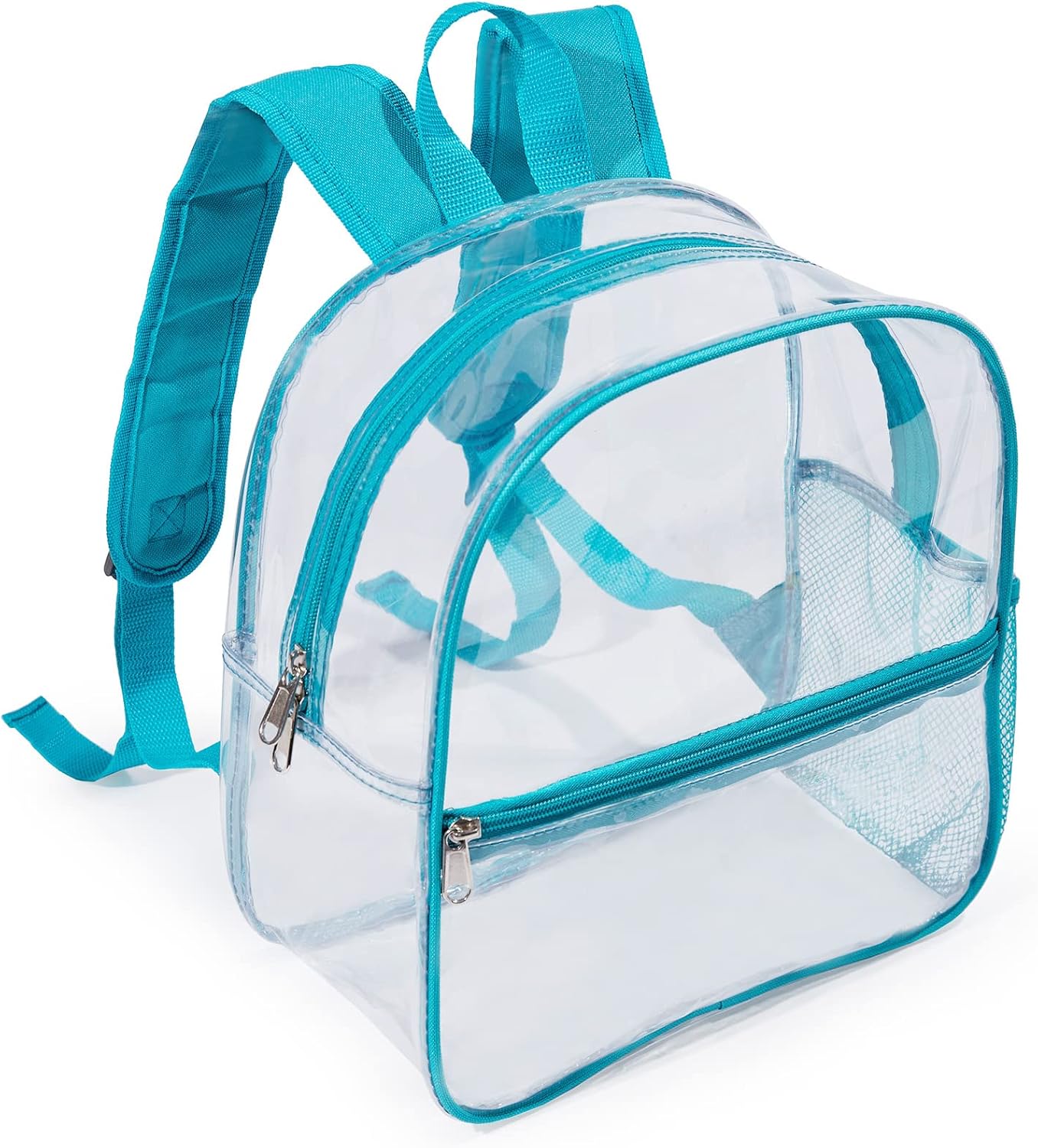Skiennix Mini Clear Backpack - Waterproof PVC Stadium Approved Transparent Bag | 12"x6"x12" Green