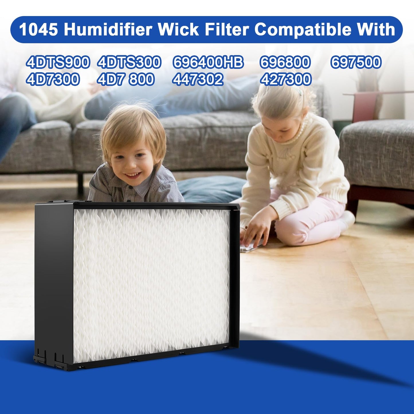 YUUCOO 3 Pack 1045 Humidifier Super Wick Filter Compatible with Essick Air AIRCARE H12300, H12300HB, H12400, H12400HB, H12600, H12600, H12001, H12AEUO, H12AUKP Series Humidifiers.