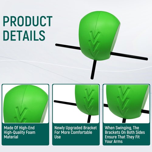 The Connector Golf Training Aid, Golf Swing Trainer for Posture Correction Practice, Golf Swing Training Aid, Golf Training Aids Helps Train Proper Swing Mechanics, Arm Structure (AQT, Light Green)