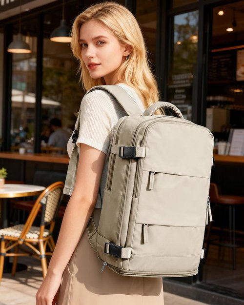 Coofay Travel Backpack - Airline Approved Waterproof Carry-On for Men & Women | Casual Daypack & Hiking Bag