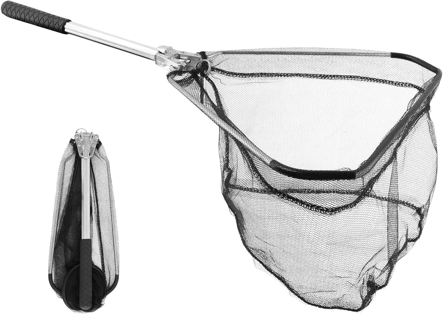 Skiennix Fishing Net - Collapsible Telescopic Handle with Durable Nylon Mesh - Small Size for Freshwater & Saltwater