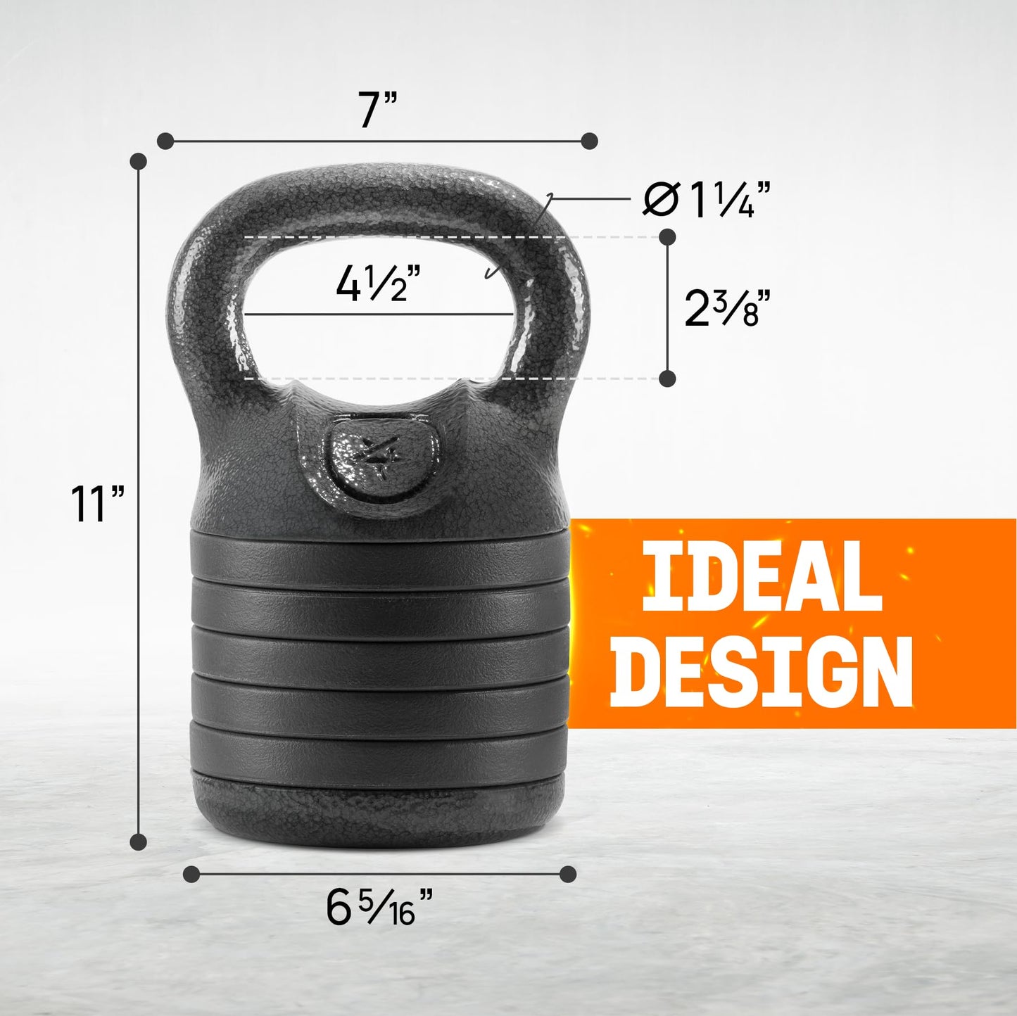 Yes4All Adjustable Kettlebell Set, 20–40 LB Weight Set, Solid Cast Iron Handle with Spacer Disks & Secure Lock, Space-Saving Kettlebell for Home Gym Strength Training, Black
