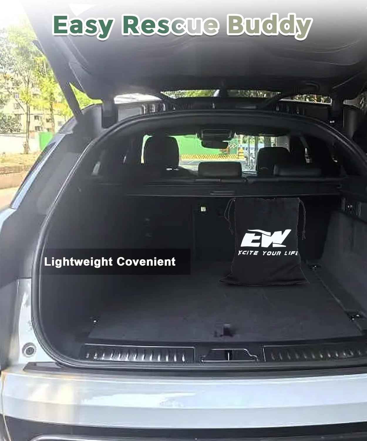 10-Ton Offroad Recovery Kit - Snatch Block Pulley, Tree Saver & D-Ring Shackles