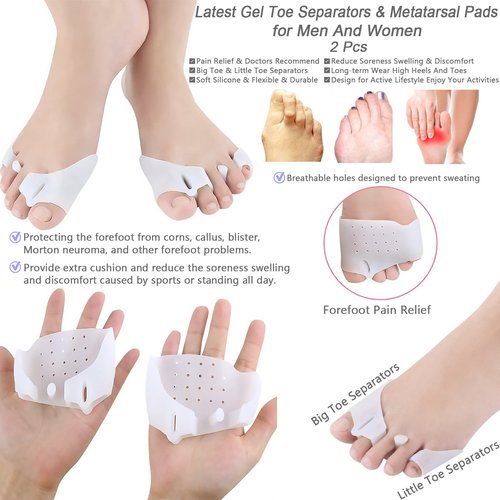 15Pcs Bunion Corrector, Hallux Valgus Relief Pads Toe Spacer Straightener Big Toe Separator Correction Splint Hammer Gel Metatarsal Sleeve Protector Brace Exercise Strap