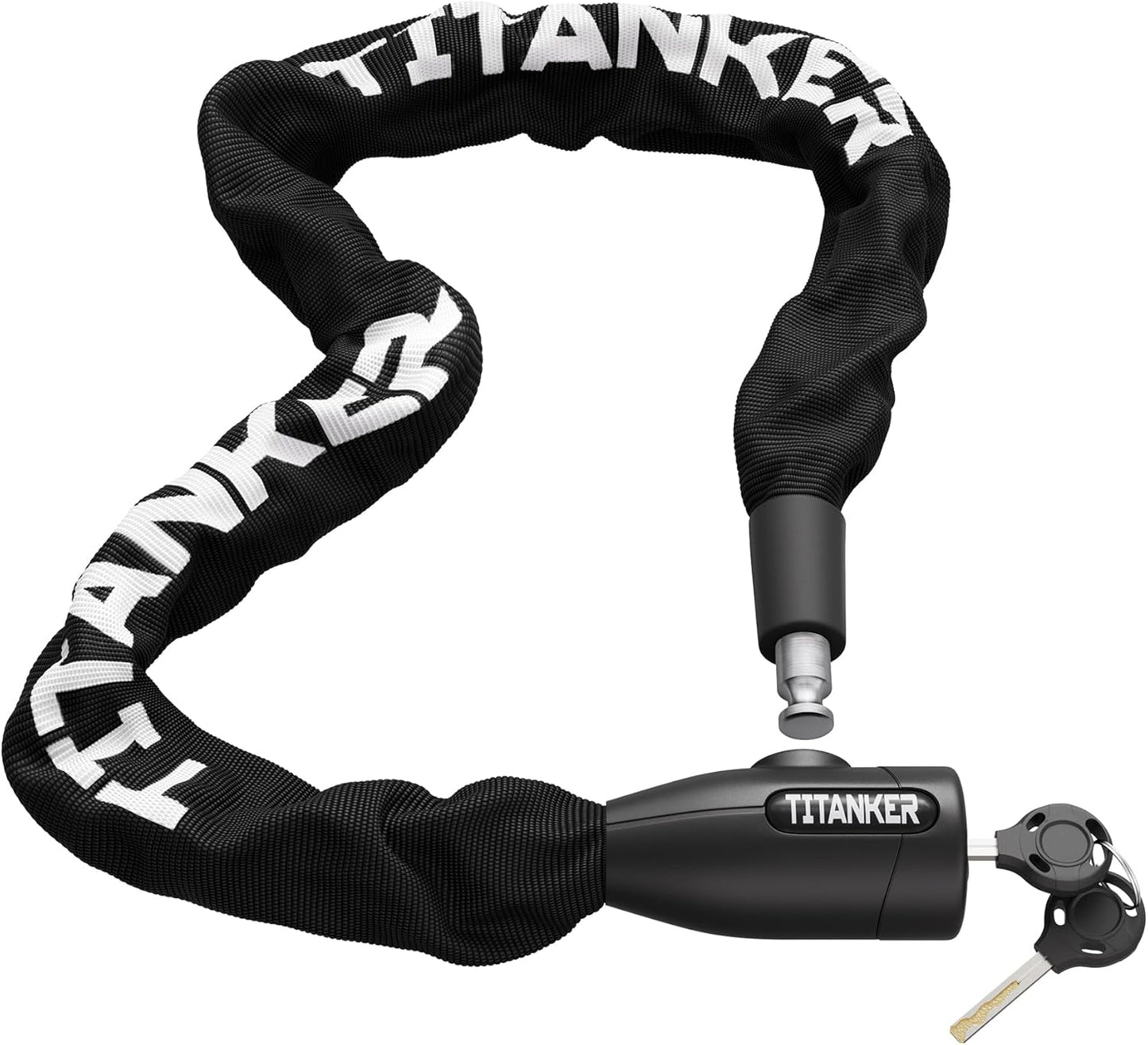 Titanker Bike Chain Lock - Heavy Duty Anti-Theft Security for Bikes & Motorcycles | 3.3 Feet Long, 6mm-10mm Thick