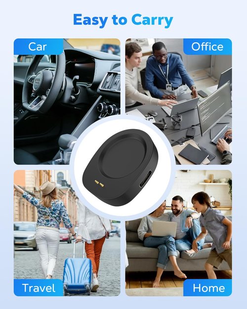 2 Pack Magnetic Charger Adapter for Amazfit T-Rex 3/3 Pro/Balance 1/2 Fitness Tracker, Portable Charging Dock Cradle with USB C Port, No Cable