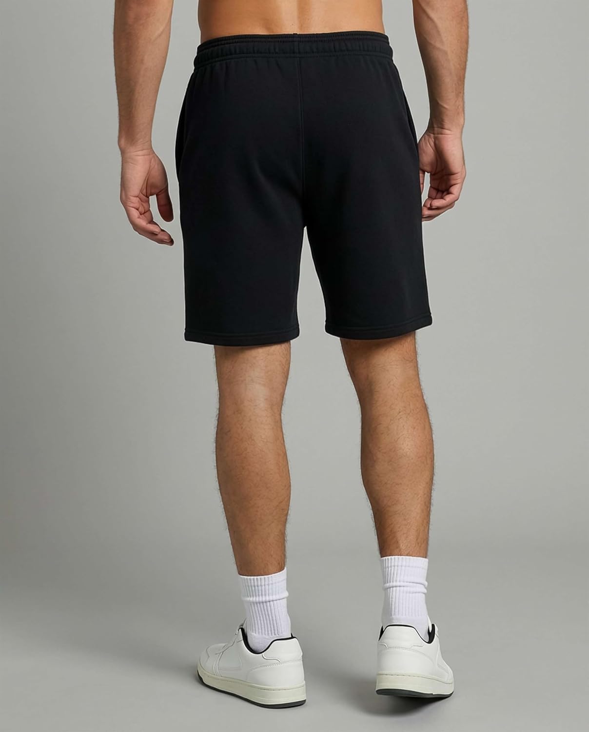 Real Essentials Men's 9" Cotton Fleece Sweat Shorts - Casual Gym, Lounge & Sleep Shorts with Pockets