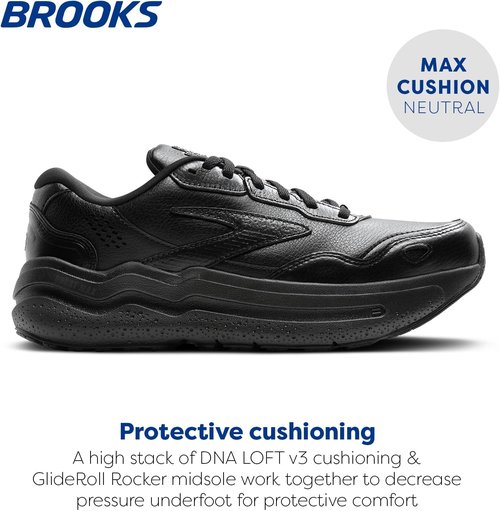 Brooks Men's Ghost Max Running Shoes - Suede/Leather, Neutral Comfort for Walking & Running
