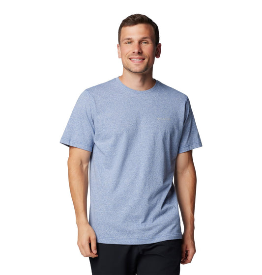 Columbia Men's Thistletown Hills Short Sleeve, Mountain Blue Heather, Large Tall