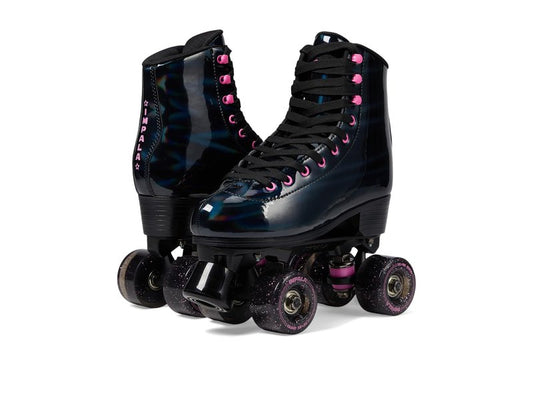 Impala Rollerskates Girl's Impala Quad Skate (Big Kid/Adult) Black Holographic 9 (US Men's 7, Women's 9) M