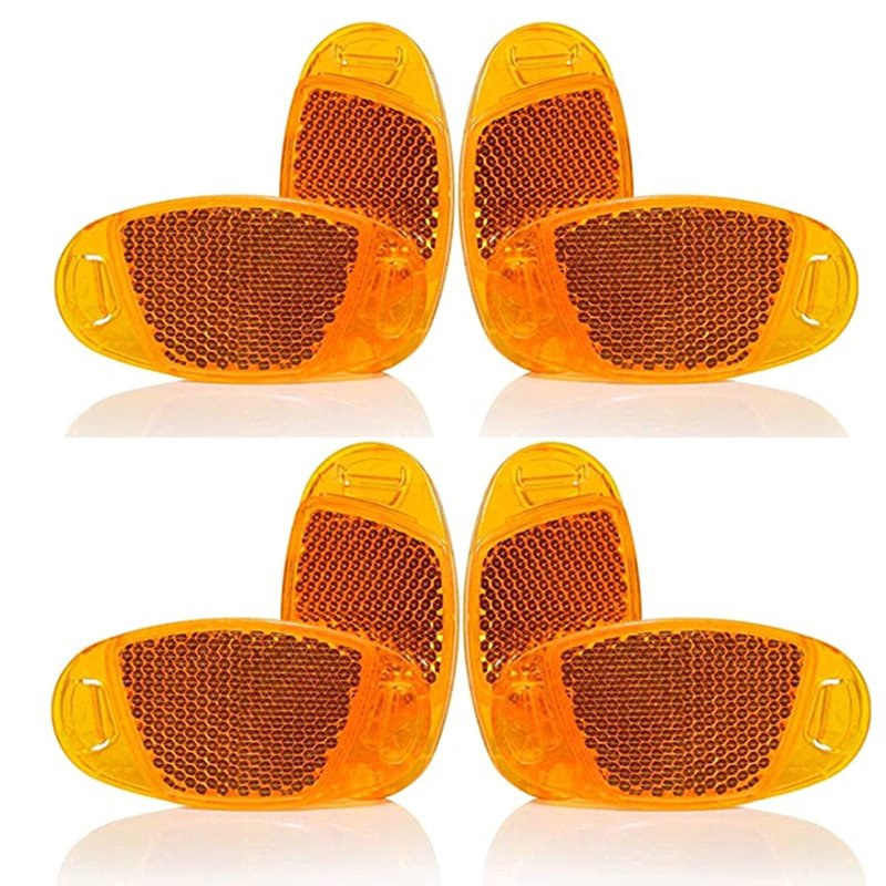 XHBTS 8 Pcs Riding Bike Bicycle Warning Reflector Bicycle Wheel Rim Reflective MTB Road Spoke Lights Bike Accessories (Yellow)