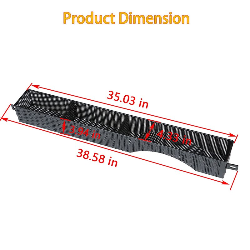 WFLNHB Front Basket Dash Storage Organizer Black Replacement for EZGO RXV 2008+ Golf Carts