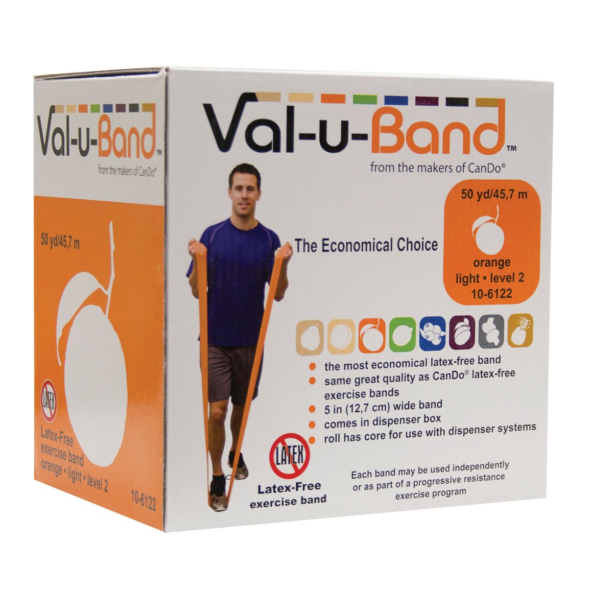 Val-U-Band 10-6122 Latex Free Exercise Band, Orange