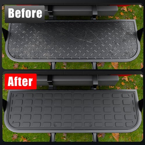 Kingna Floor Mats Compatible with GTW Mach1 Golf Cart TPE All Weather Rear Foot Platform Back Step Rear Step Accessories