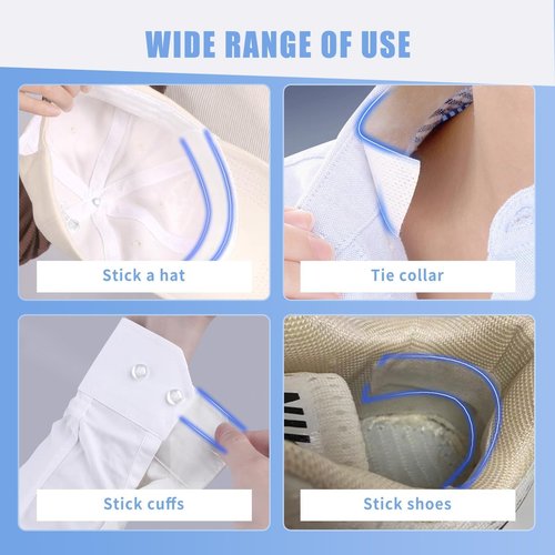Hat Sweat Liner 40 Pack Self Adhesive Hat Linesr Sweat Protection Skin Friendly Prevent Makeup Stains Sweatband Pads for Women Men Golf Baseball Caps