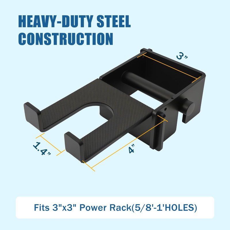 Olympic Barbell Holder for 3x3inch Power Racks (down)