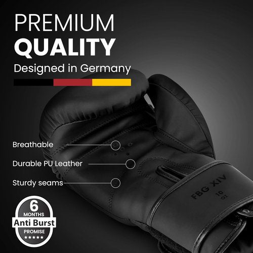 FIGHTR® Boxing Gloves - Maximum Protection & Stability for MMA, Muay Thai & Kickboxing | Sizes 8-16 oz